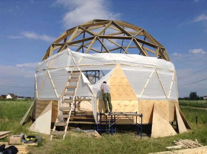 Стратодезический купольный дом проекты