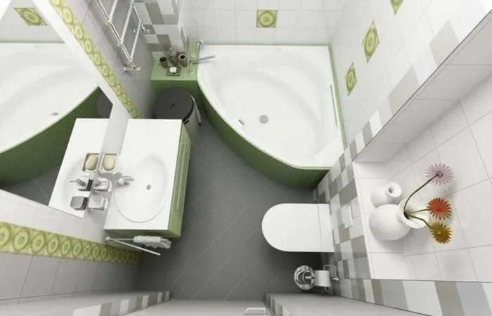 Проект маленькой ванной комнаты