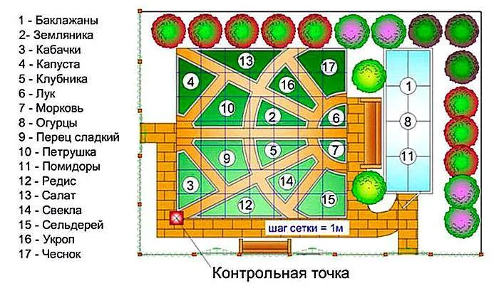 Схемы посадки огорода