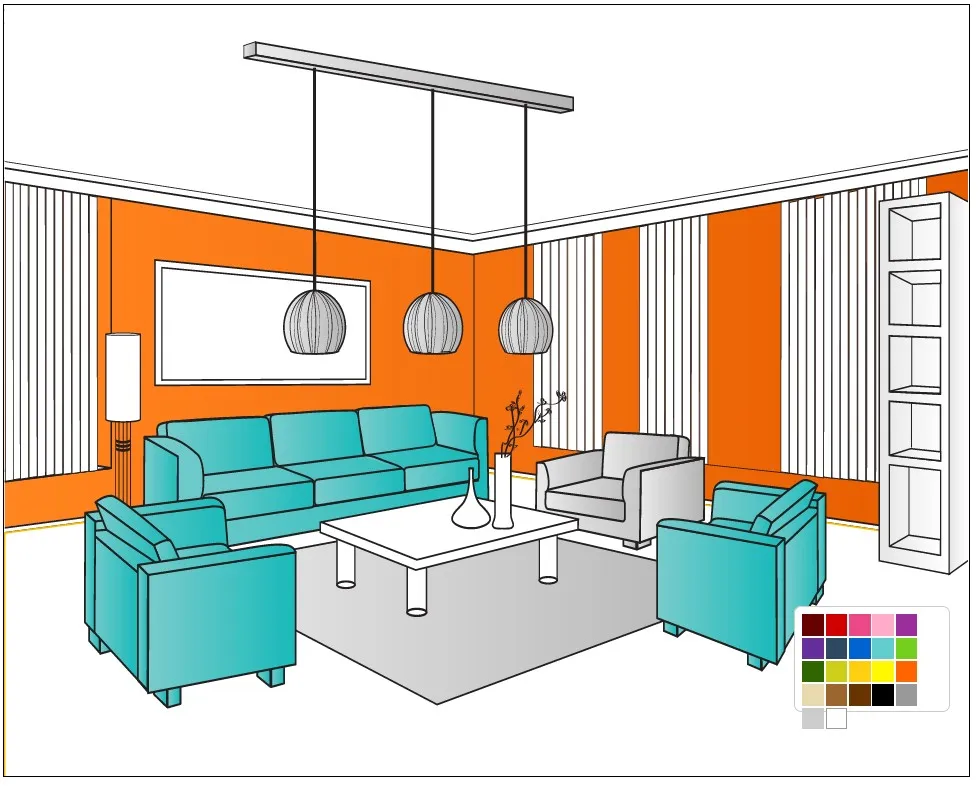 Подбор цветов для интерьера