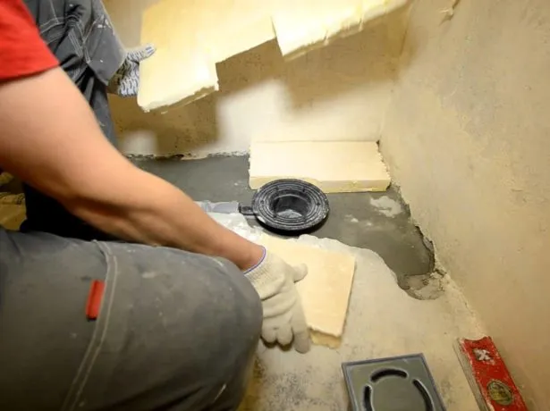 Установка трапика в моечной