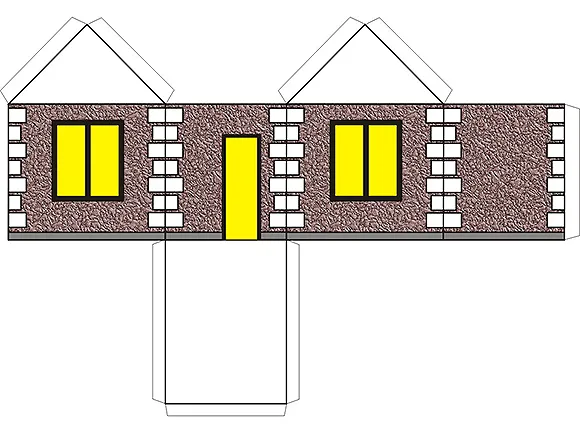 Развертка для макета дома