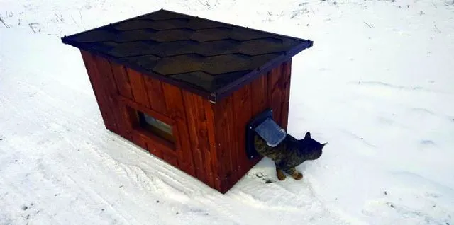 Уличный домик для кошки