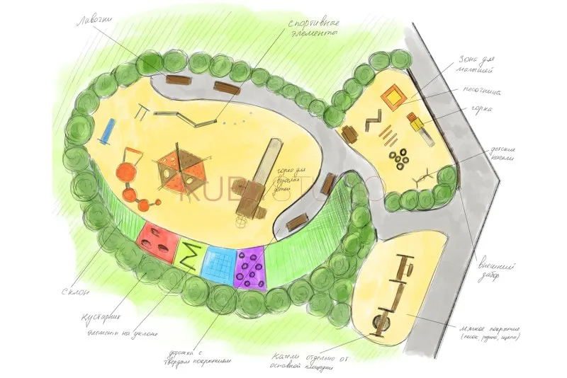 Планировка детской площадки